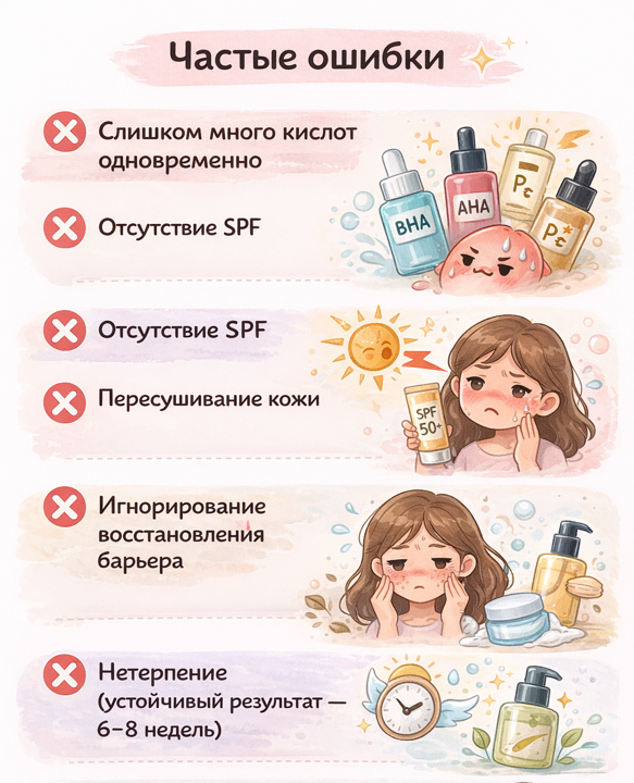 Частые ошибки