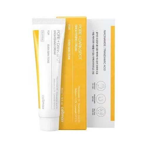 Отбеливающий крем для лица от пигментных пятен Celimax PORE + DARK SPOT BRIGHTENING CREAM 35 мл | Москосметикс