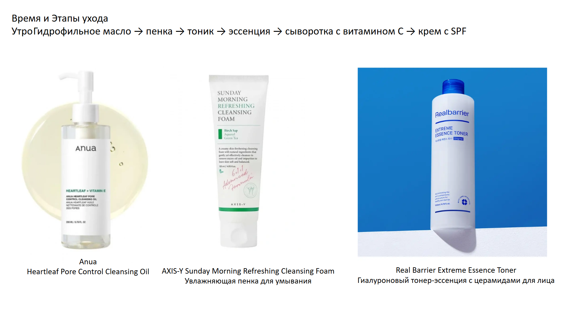 Товары для очищения