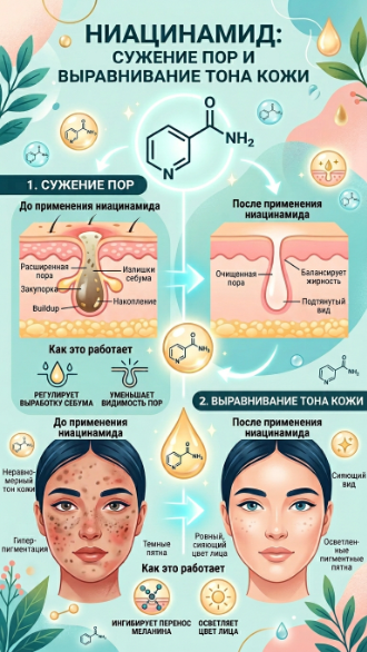 Ниацинамид для пор и пигментации