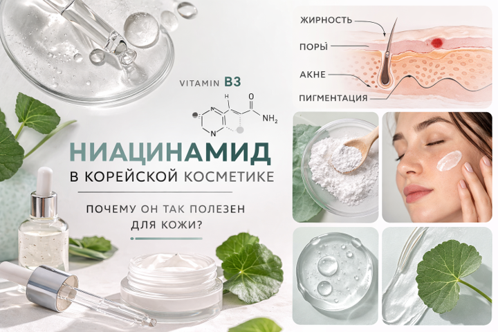 Ниацинамид в корейской косметике: польза для кожи, как работает и почему K-beauty так его любит Москосметикс