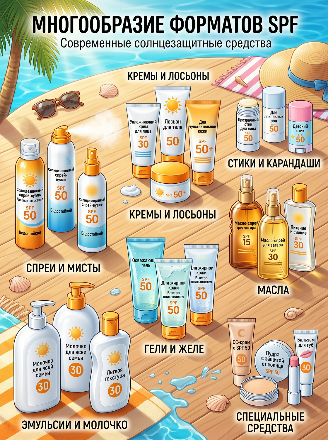 Полный гид по солнцезащитным средствам: как выбрать SPF, защитить кожу и предотвратить фотостарение