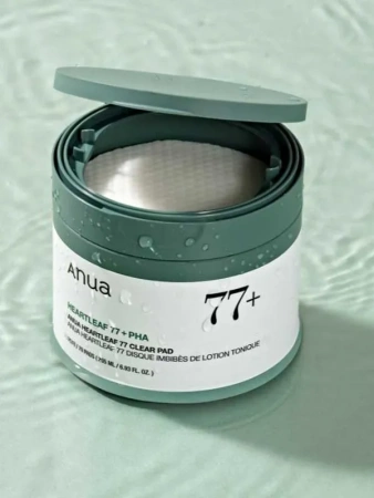 Отшелушивающие пэды с хауттюйнией и PHA-кислотой Anua Heartleaf 77% Clear Pad 70 шт. (160 мл) | Москосметикс