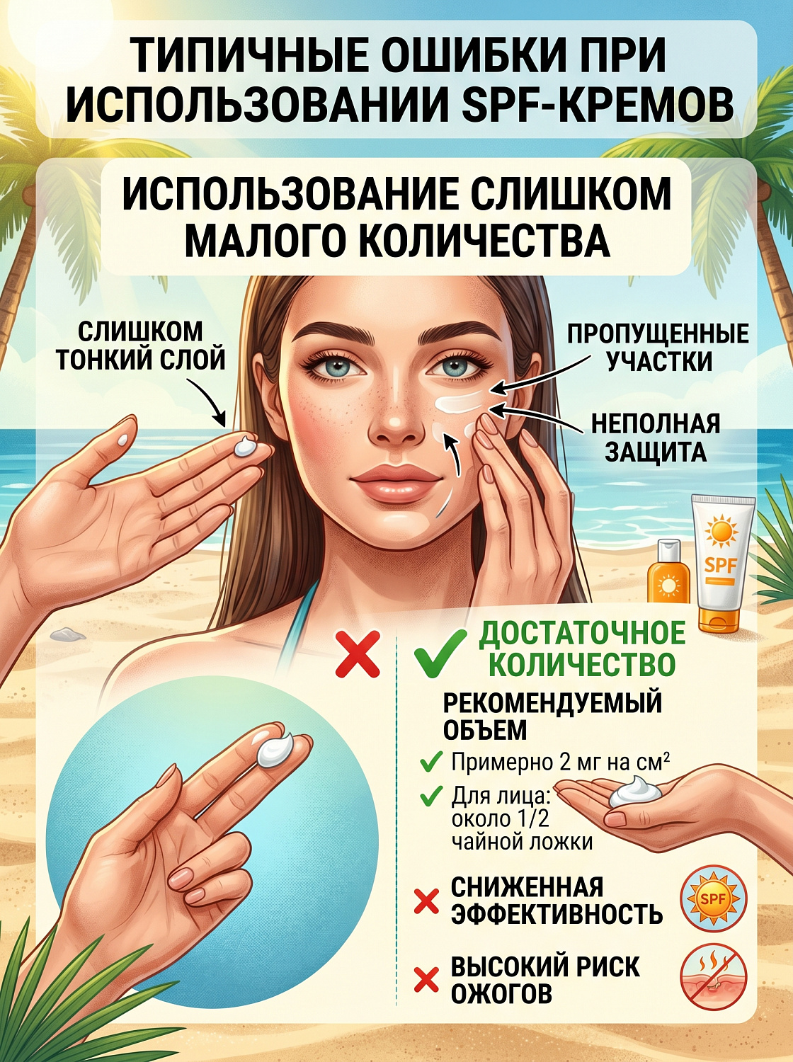 Полный гид по солнцезащитным средствам: как выбрать SPF, защитить кожу и предотвратить фотостарение