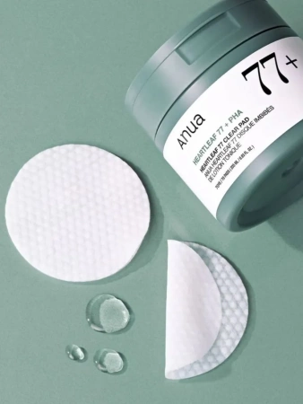 Отшелушивающие пэды с хауттюйнией и PHA-кислотой Anua Heartleaf 77% Clear Pad 70 шт. (160 мл) | Москосметикс