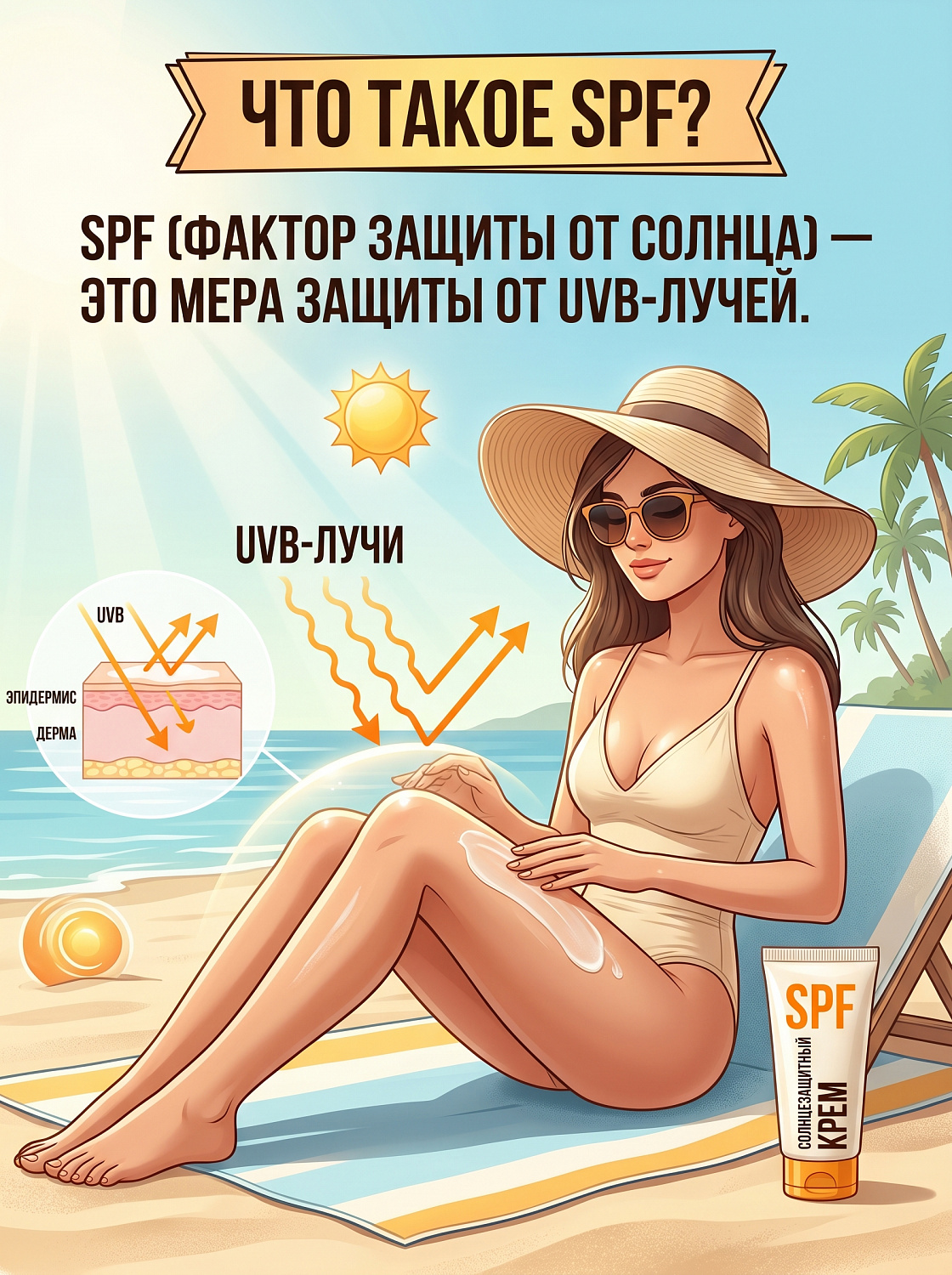 Полный гид по солнцезащитным средствам: как выбрать SPF, защитить кожу и предотвратить фотостарение