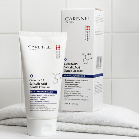 Мягкая очищающая пенка для умывания лица с салициловой кислотой Care:Nel Cicavita B5 Salicylic Acid Gentle Cleanser 150 мл | Москосметикс