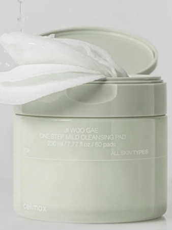 Очищающие пэды для лица для снятия макияжа/ Ji Woo Gae One Step Mild Cleansing Pad 60pads | Москосметикс