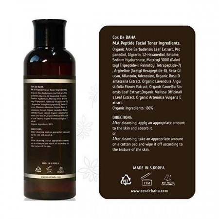 Пептидный тонер с матриксилом и аргирелином Cos De BAHA M.A Peptide Facial Toner 200 мл. | Москосметикс